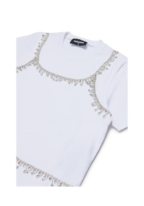 T-shirt con strass DSQUARED2 JUNIOR | DQ3458 D0AIKDQ100